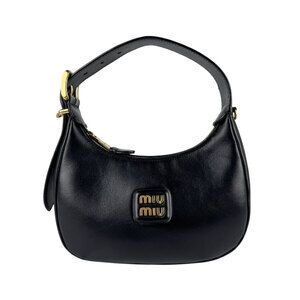 Miu Miu handbag shoulder bag black leather